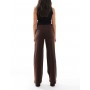 ONLY Madison wide leg jeans in brown leopard