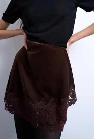 Topshop velvet asymmetric...