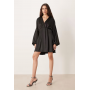 Gina Tricot v neck satin batwing sleeve mini dress