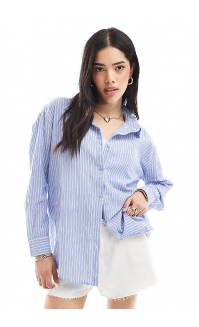 Cotton On long sleeve shirt in stripe texture