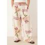ASOS DESIGN Curve linen blend pull on wide leg trousers