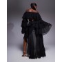 The Dolls House Circa Rebecca ruffle short co-ord in black