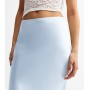 New Look satin bias midi skirt in light blue