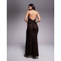 ASOS DESIGN devore lace halterneck maxi dress