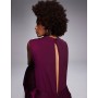 ASOS DESIGN Tall satin high neck pleated bodice midi dress