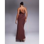 ASOS DESIGN wrap front maxi dress with embellished strap details