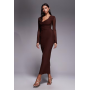 ASOS DESIGN mesh angel sleeve lace up back maxi dress