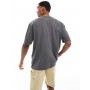 ASOS DESIGN oversized t-shirt in charcoal with grunge chest print