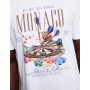 ADPT oversized t-shirt with casino print in white
