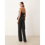 Mango Xcamilo straight trouser co-ord in black