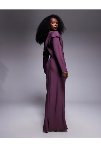 ASOS DESIGN high neck draped bodice maxi dress