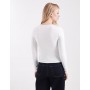 Hollister long sleeve seamless wrap top in white