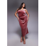 ASOS DESIGN Curve velvet curved neckline midi dress