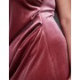 ASOS DESIGN Curve velvet curved neckline midi dress