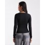 Cotton On zali crossover long sleeve top in black