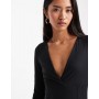 Cotton On zali crossover long sleeve top in black