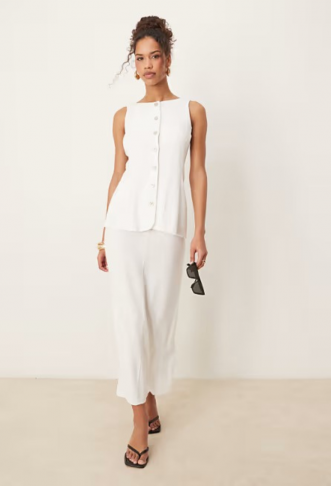 ASOS DESIGN linen waistcoat...