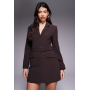 Forever New belted blazer mini dress in chocolate brown