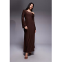 ASOS DESIGN off shoulder sculpting maxi dress in chocolate