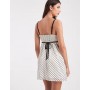 Hollister chiffon baydoll mini dress in polka dot