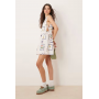 ASOS DESIGN poplin tie side mini dress in tile print