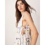 ASOS DESIGN poplin tie side mini dress in tile print