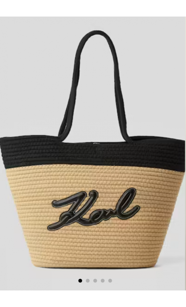Signature Beach Basket Bag