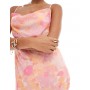 Vero Moda Smilla cowl neck cami midi dress in pink blurred floral print