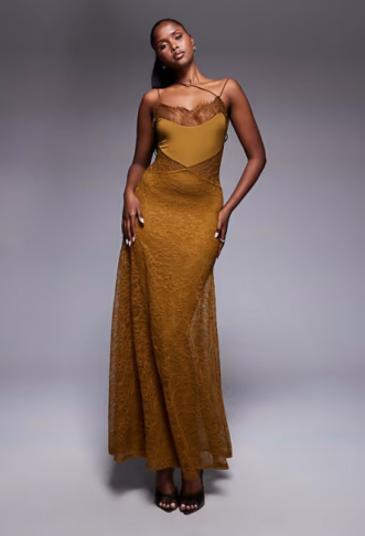 ASOS DESIGN lace maxi dress...