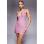 Oh Polly Arlona glitter embellished halterneck a-line mini dress