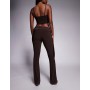 ASOS DESIGN tie waist slinky kick flare trousers