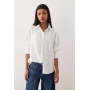 JJXX poplin long sleeve shirt in white
