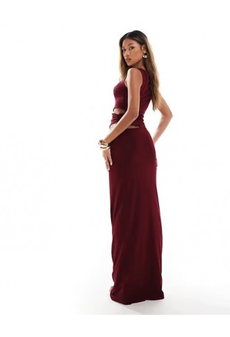 ASOS DESIGN sleeveless cut out waist maxi dress