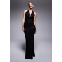Murci exclusive mesh halterneck open back cowl neck maxi dress