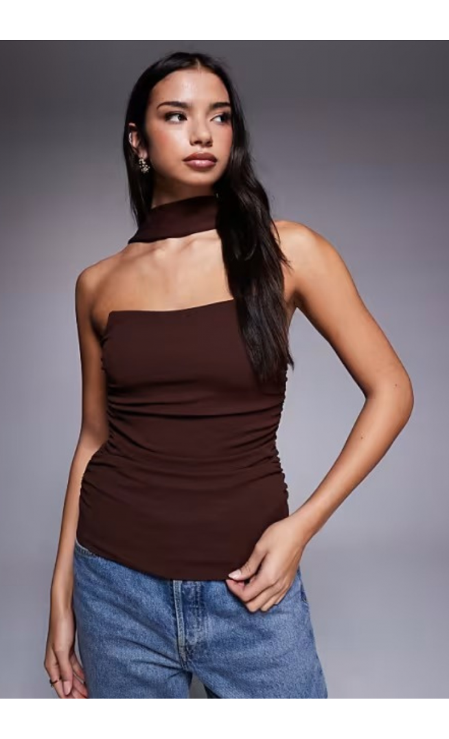 ASOS DESIGN longline structured bandeau top