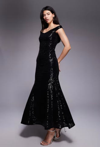 ASOS DESIGN sequin bardot...