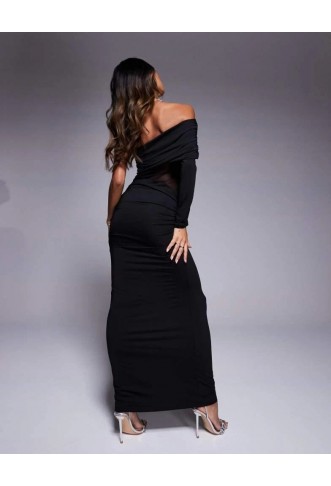 ASOS DESIGN asymmetric one shoulder maxi dress