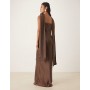 Pretty Lavish Bridesmaid Keisha satin cowl neck maxi dress