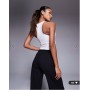4505 Icon soft touch racer back vest with inner bra and removable padding in white