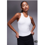 4505 Icon soft touch racer back vest with inner bra and removable padding in white