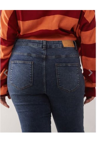 Noisy May Curve skinny jeans in dark blue