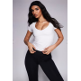 4505 Icon soft touch v neck performance baby t-shirt in white