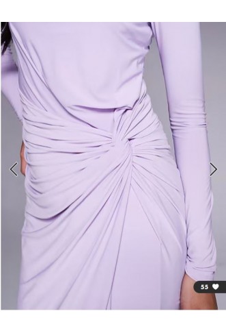 Daska twist front dress in lilac