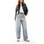 ONLY Lafayette mid waist wide leg jeans in stained vintage blue