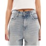 ONLY Lafayette mid waist wide leg jeans in stained vintage blue
