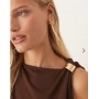 ASOS DESIGN draped tank with gold metal hardware trim detail in brown