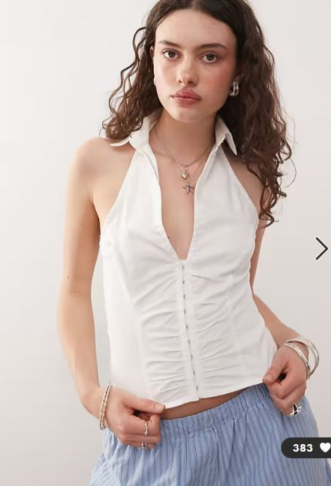 COLLUSION halter neck shirt...