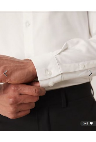 ASOS DESIGN formal easy iron twill regular shirt in white