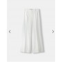 Bershka Wide-leg tailoring trousers in white