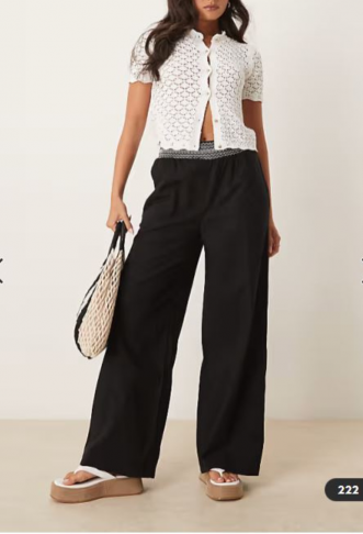 ASOS DESIGN linen blend...